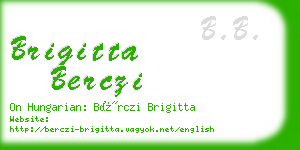 brigitta berczi business card